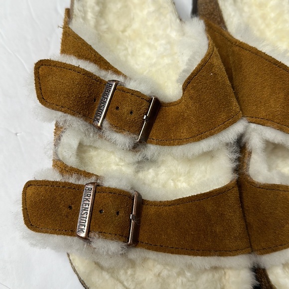 Birkenstock Arizona Shearling suede sandals - Picture 5 of 12